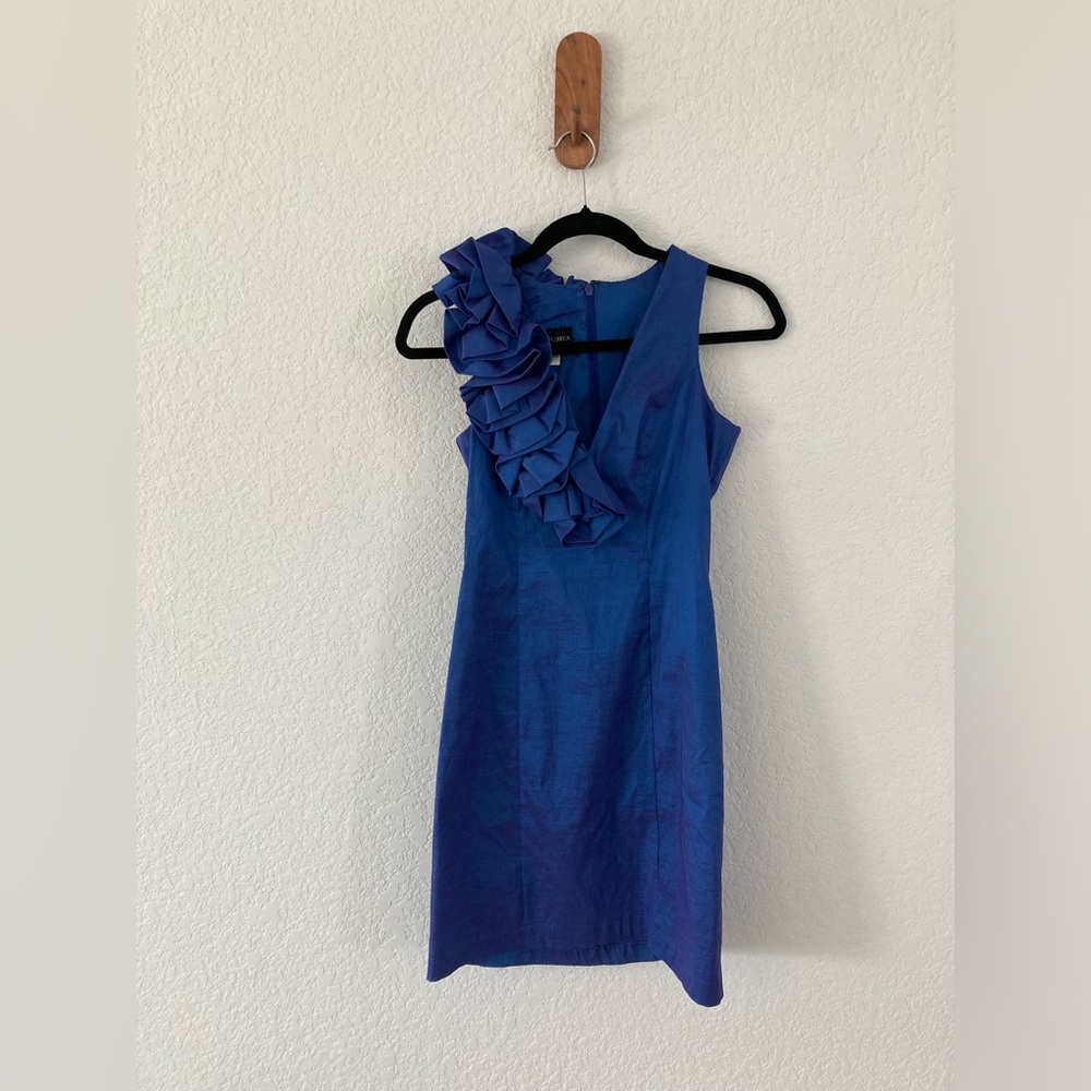 Jessica McClintock One Shoulder Blue/Purple Mini Dress
